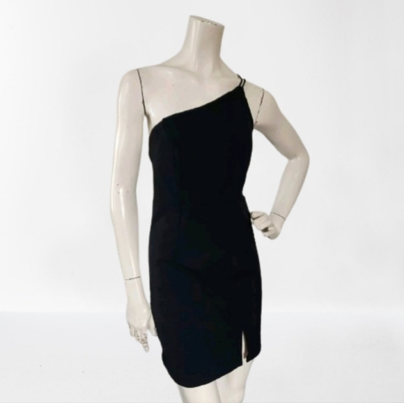 Lulu's Dress Womens S Black Show You Off One-Shoulder Bodycon Mini - Picture 1 of 10